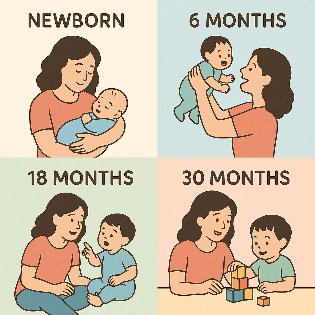 Timeline of parent-child activities