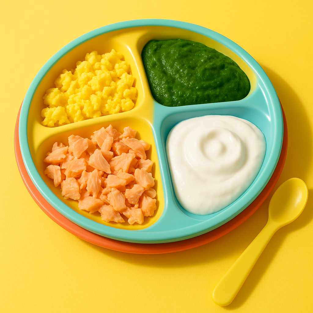 Brain-food baby plate