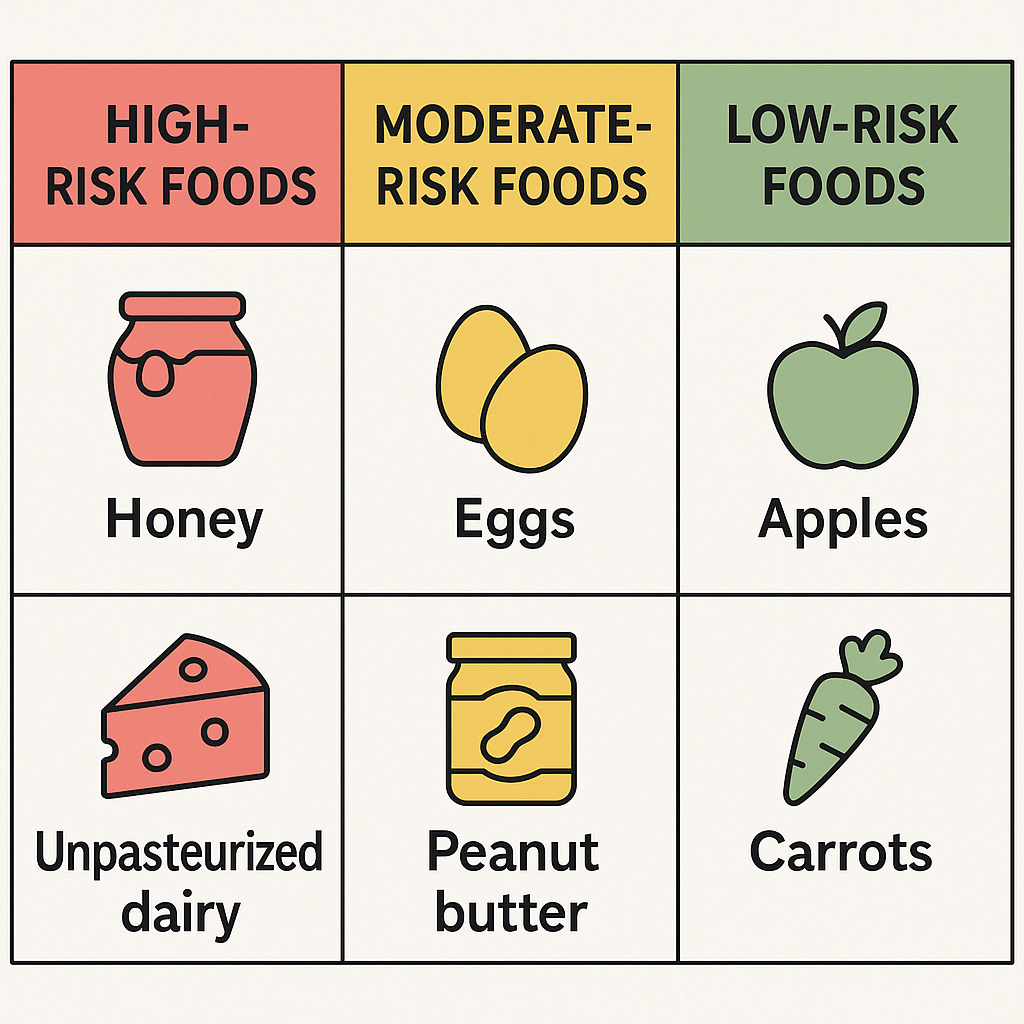 Color-coded baby food risk chart