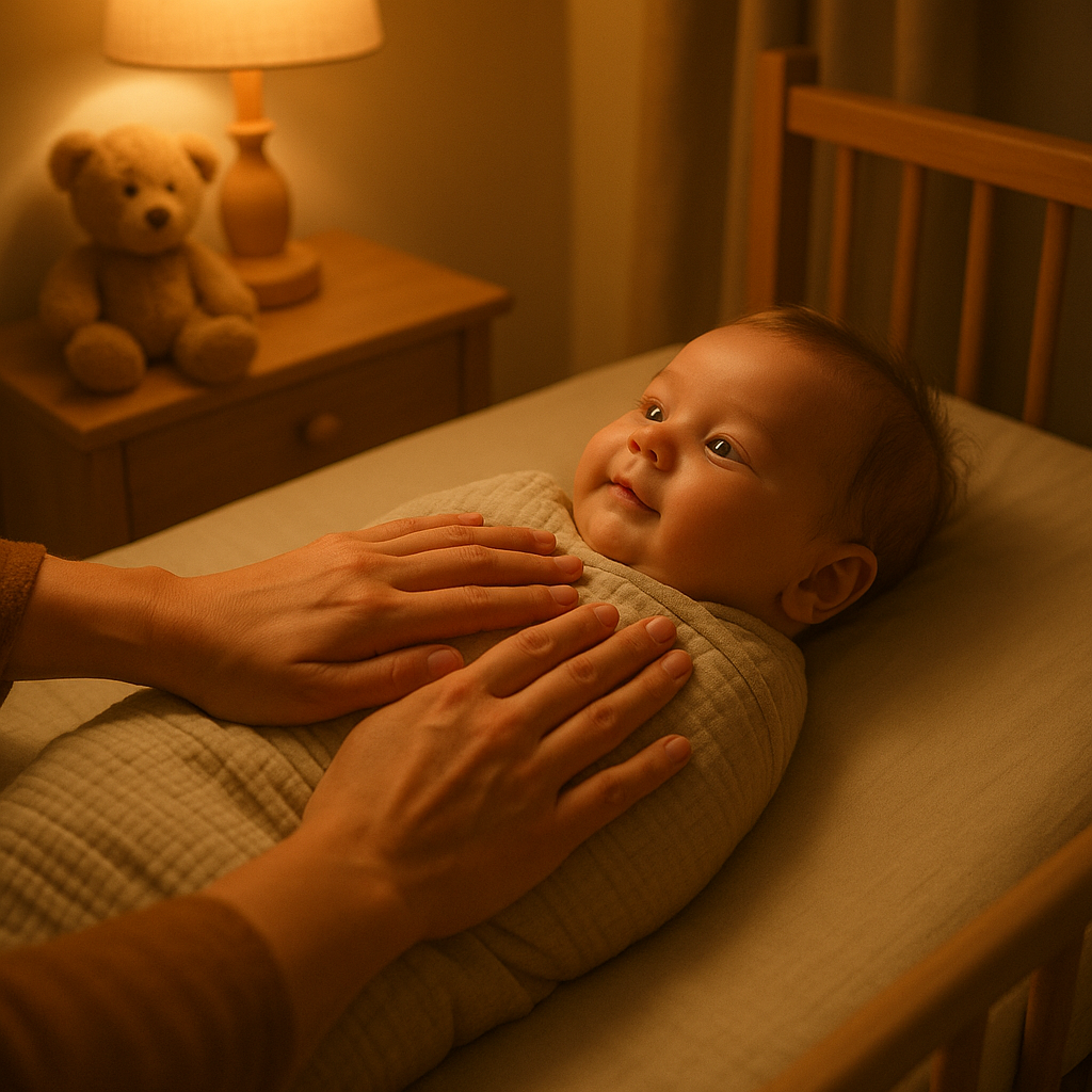 Baby enjoying infant massage