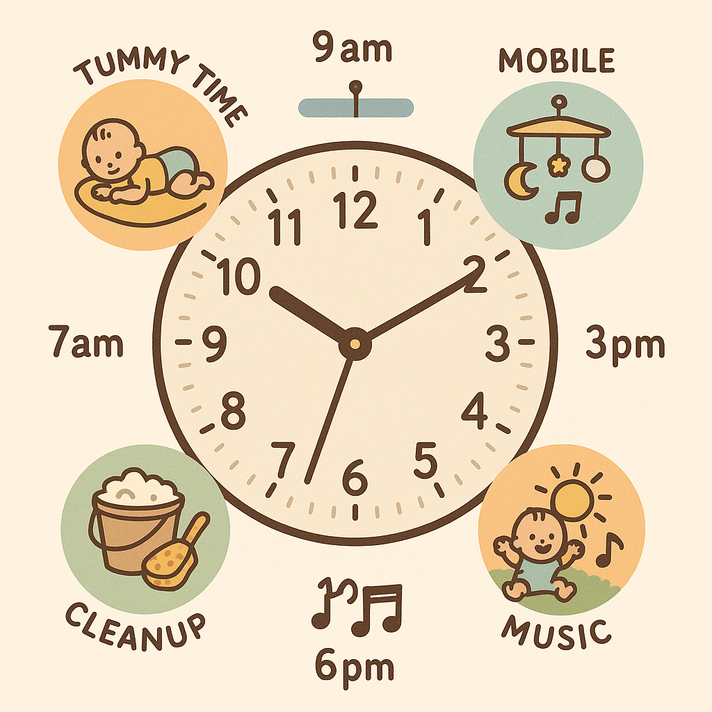 Daily routine timeline