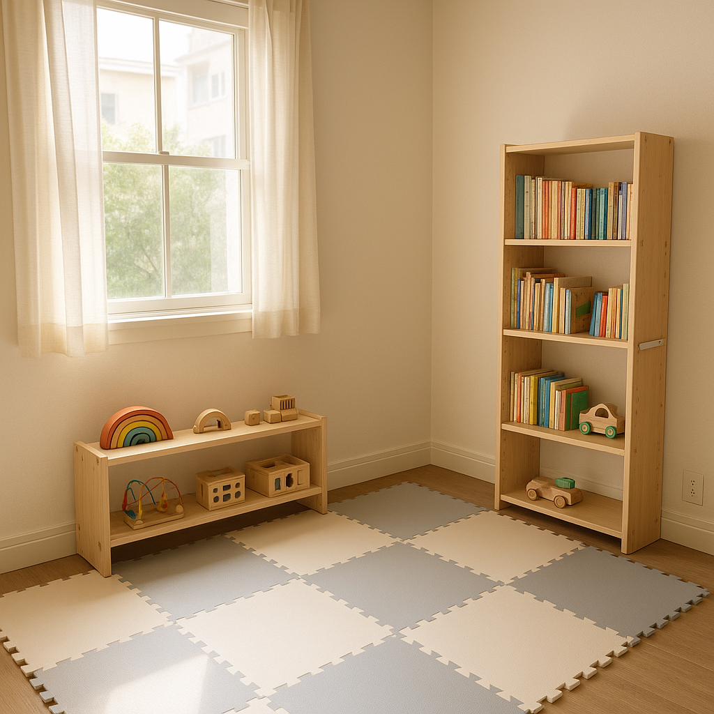 Compact living-room play zone