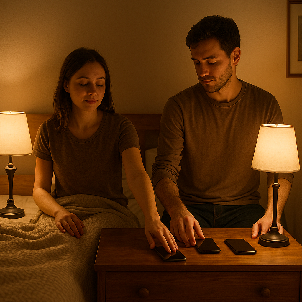 Couple dimming bedroom lights together