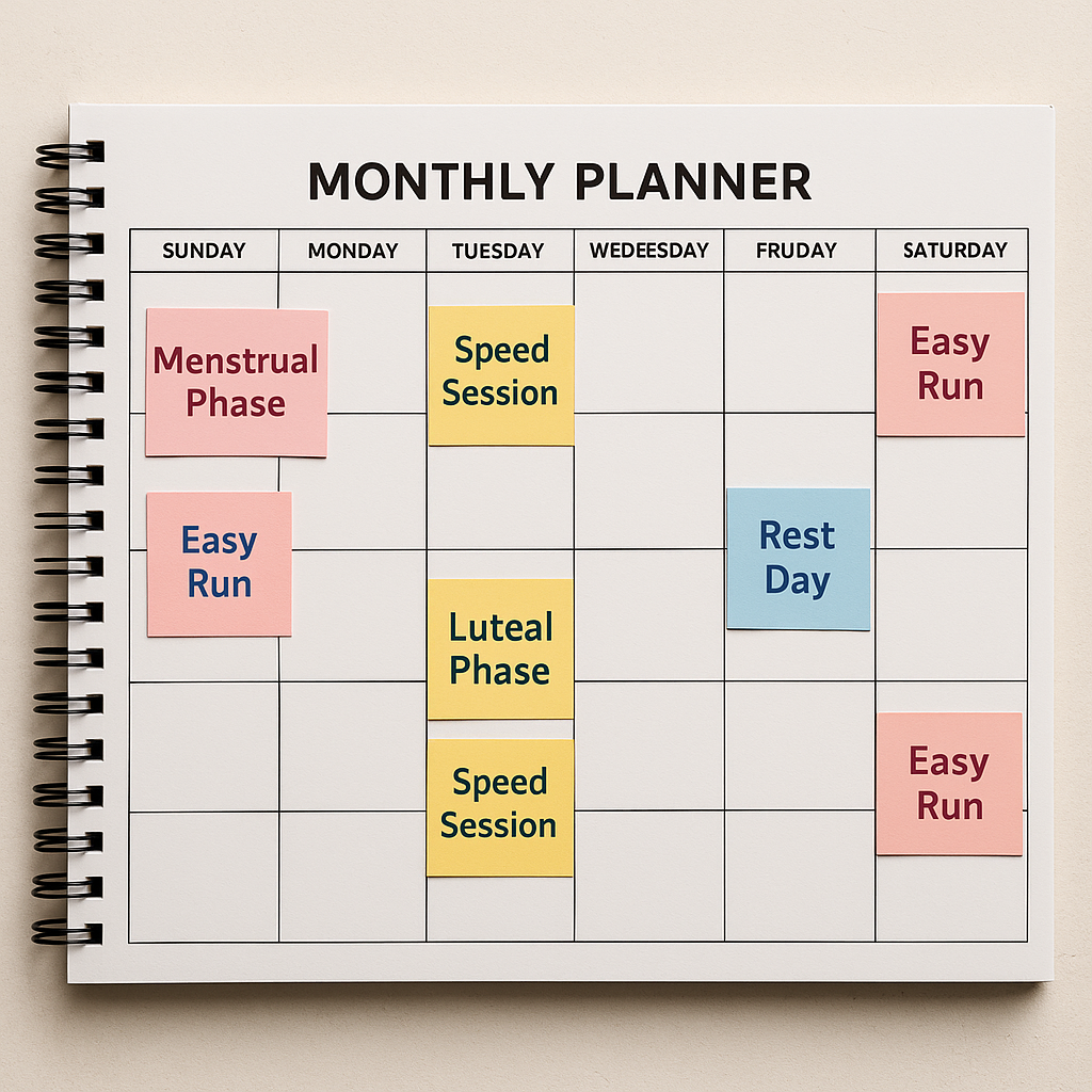 Color-coded training calendar