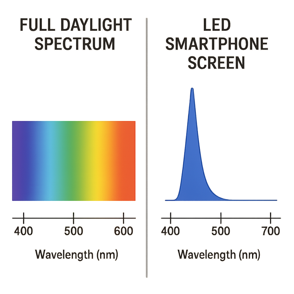 Spectrum daylight vs smartphone