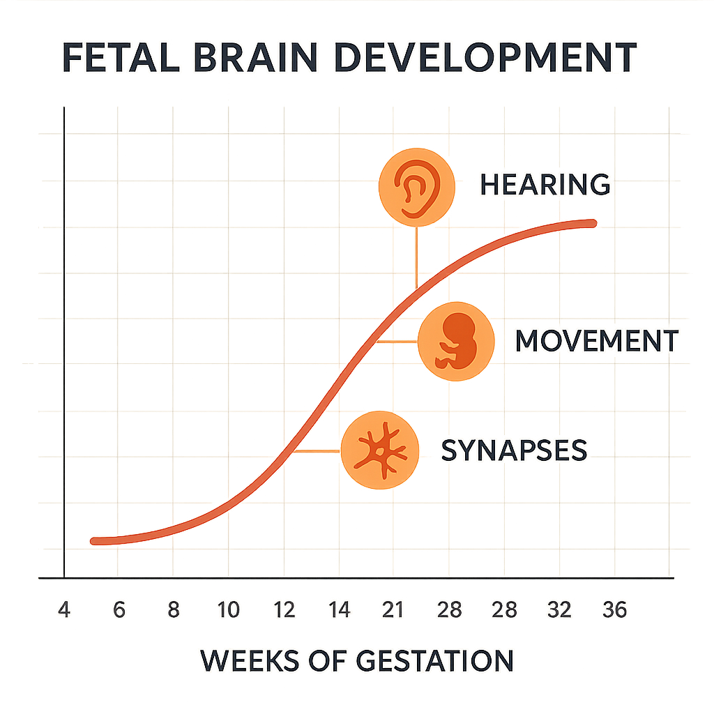 Fetal brain growth timeline