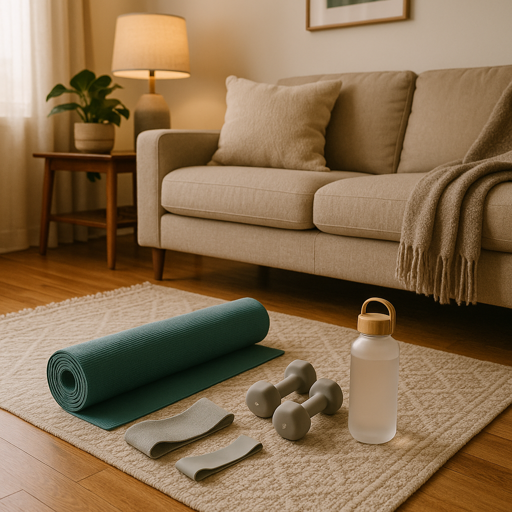 Simple home workout corner