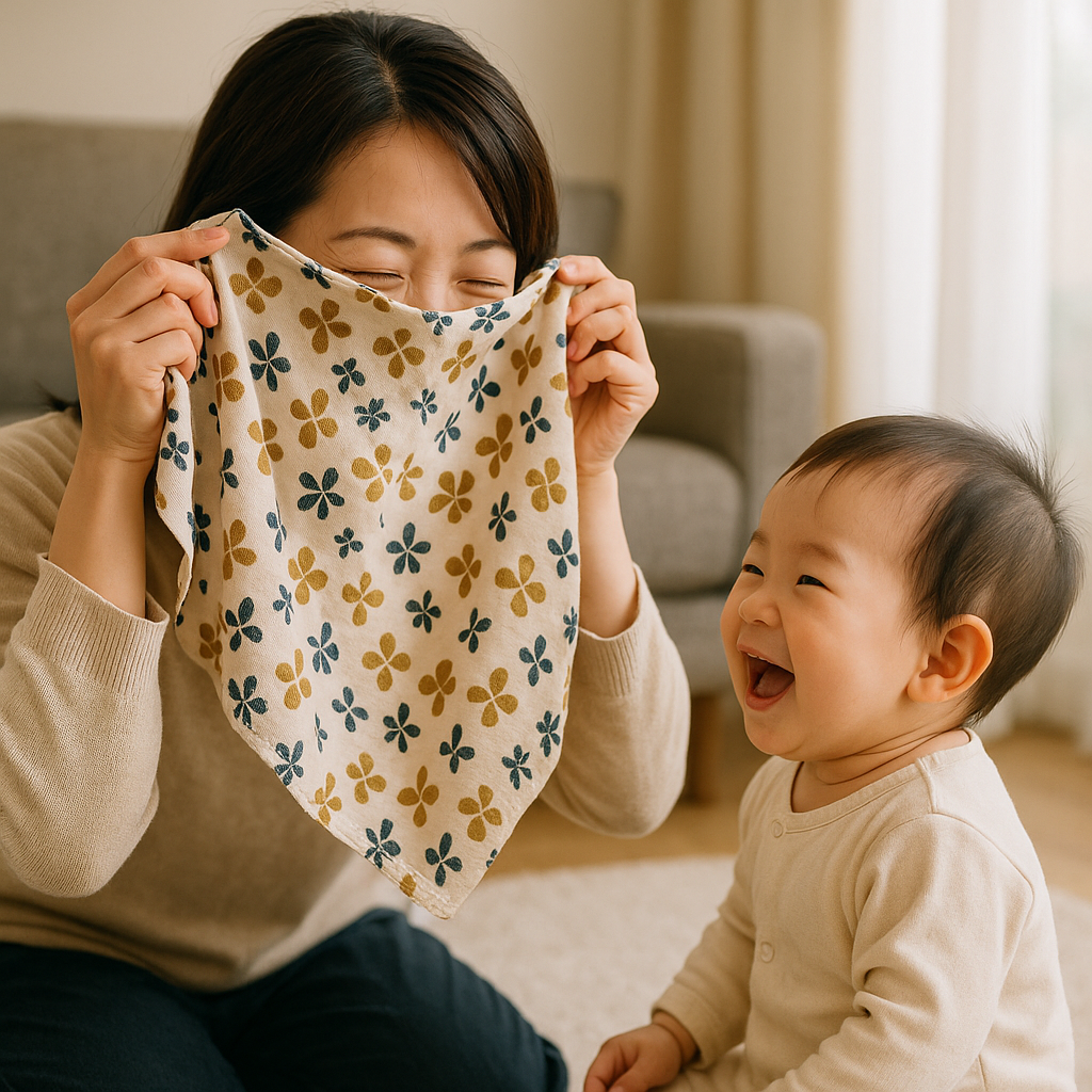 Mother and baby playing Inai-nai-ba