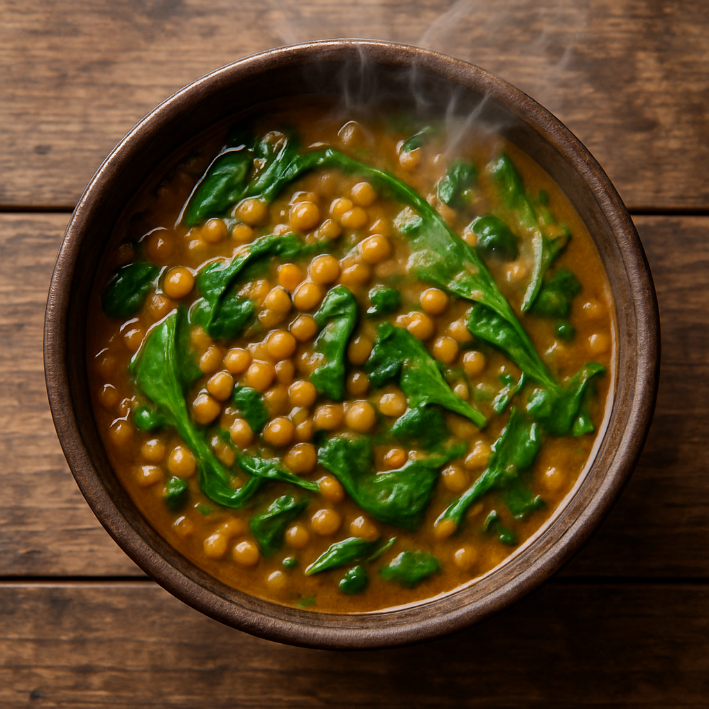 Iron-rich lentil stew