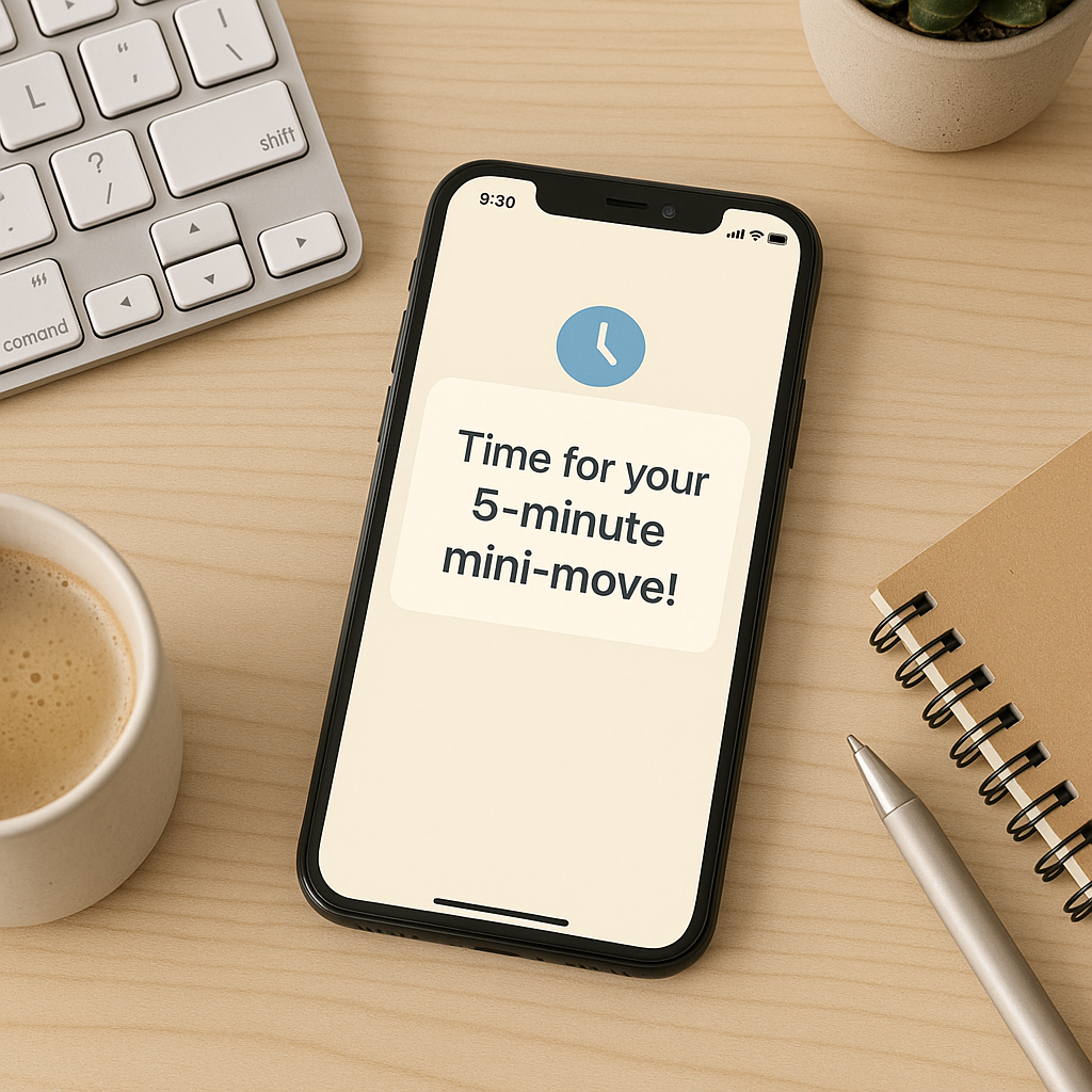 Phone reminder to move