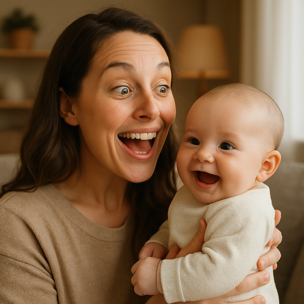 Mother using parentese with infant