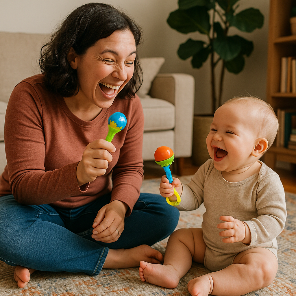 Parent and baby rattles