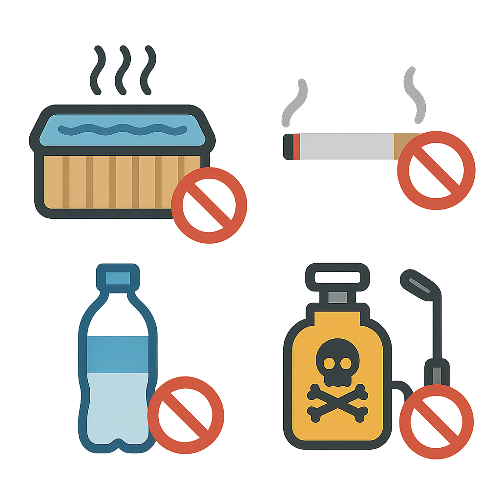 Icons of sperm-damaging factors