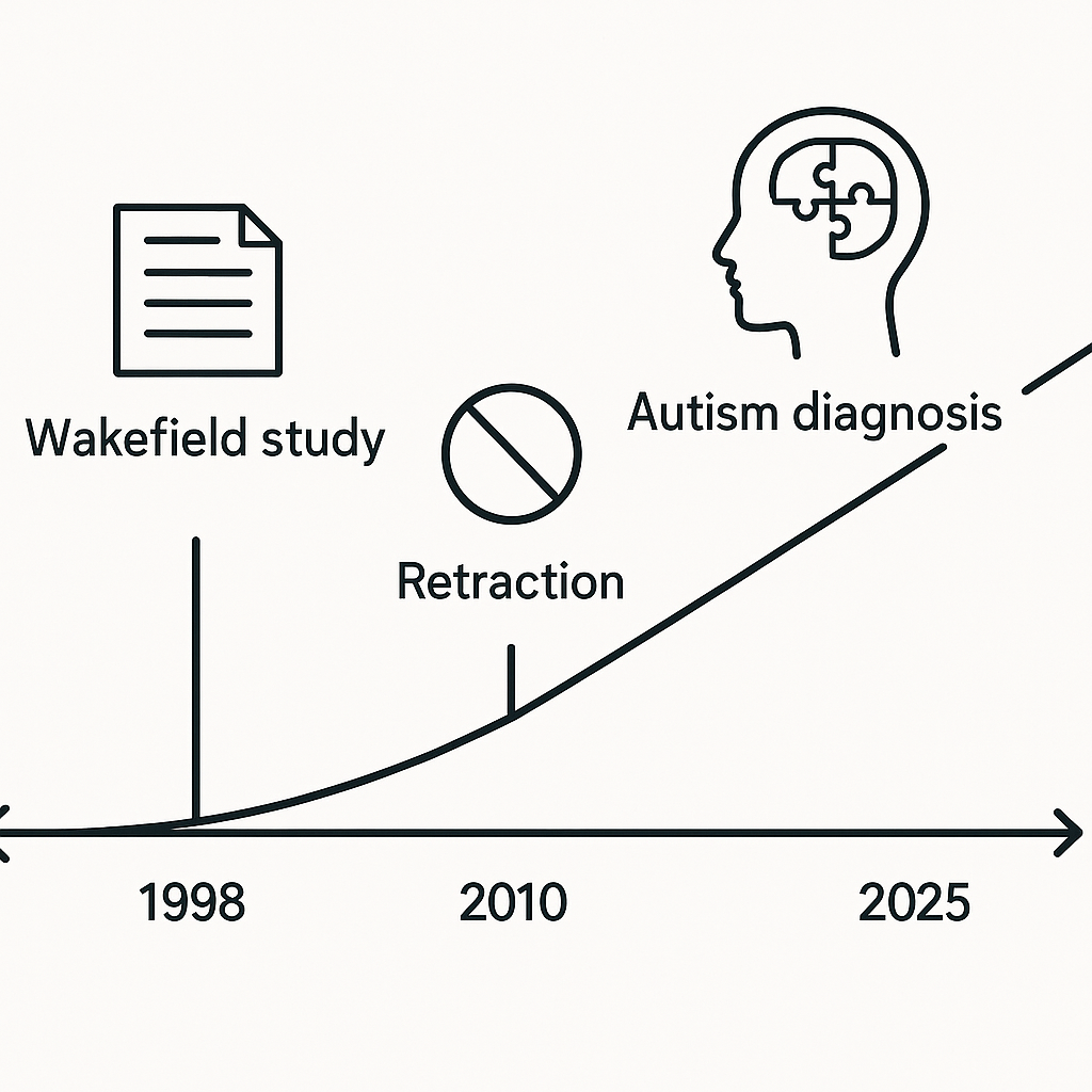 Timeline of the vaccine-autism myth